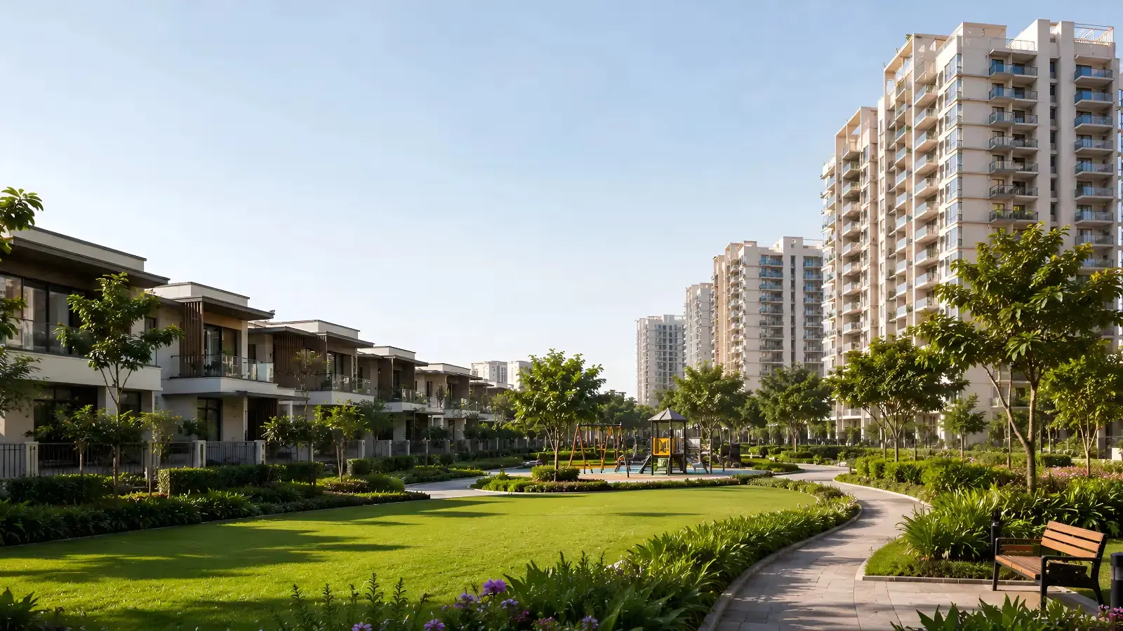 Modern Bangalore apartment buildings